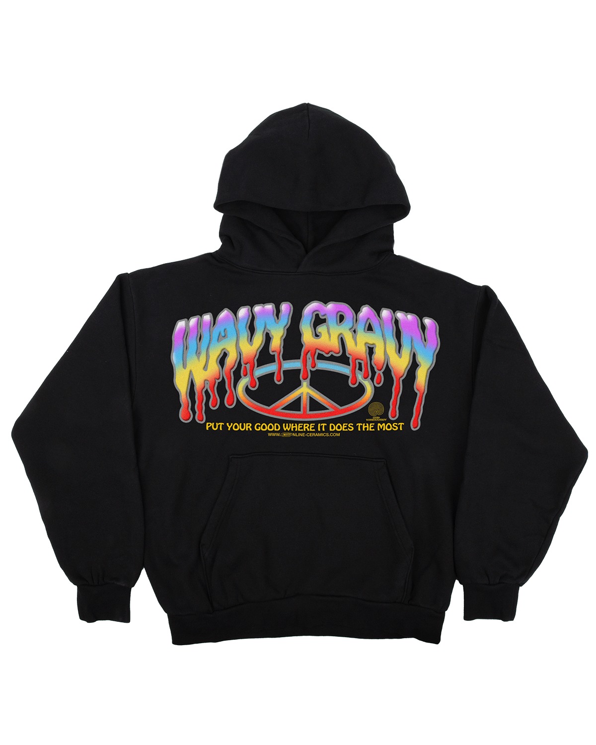 Online Ceramics Wavy Gravy Logo Hoodie